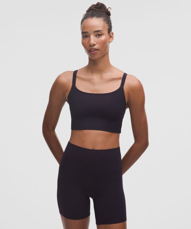 Align™ 女士背部大U领交叉肩带运动内衣 *罗纹