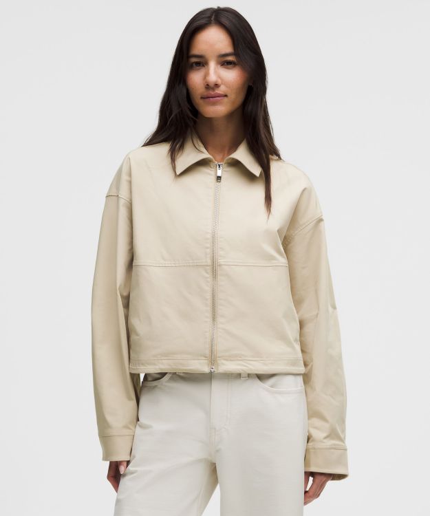 Twill 女士斜纹翻领夹克 拒水