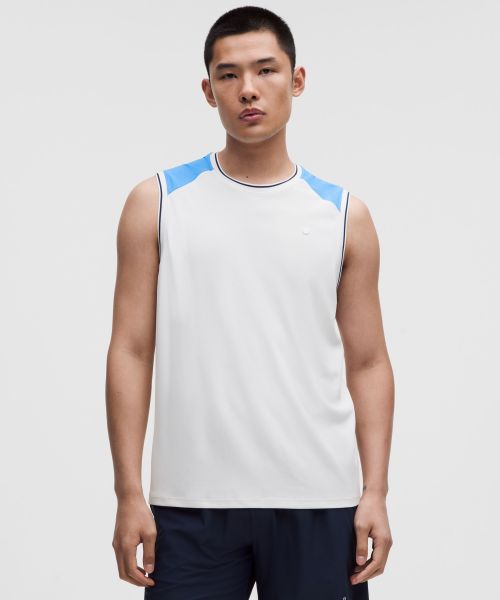 Textured Mesh 男士网球纹理网面运动背心