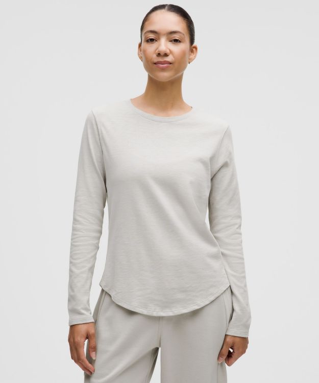 Love 女士长袖 T 恤 *粗纺平纹针织