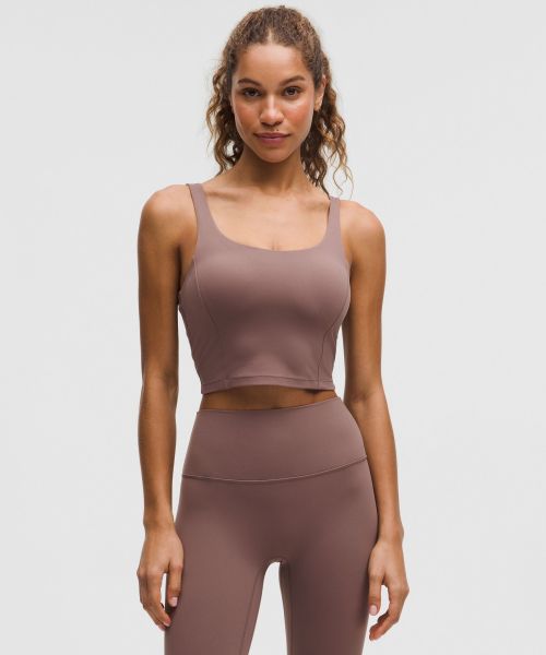 Align™ 女士扭结肩带短款运动背心