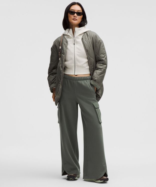 Scuba 女士中腰阔腿运动裤