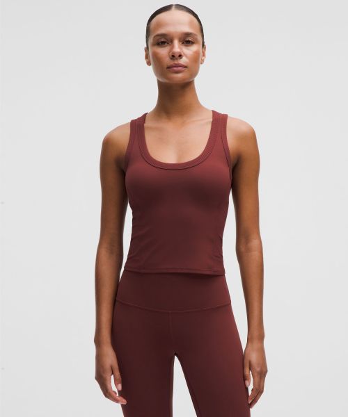 Smooth and Ribbed Nulu 女士低圆领运动背心