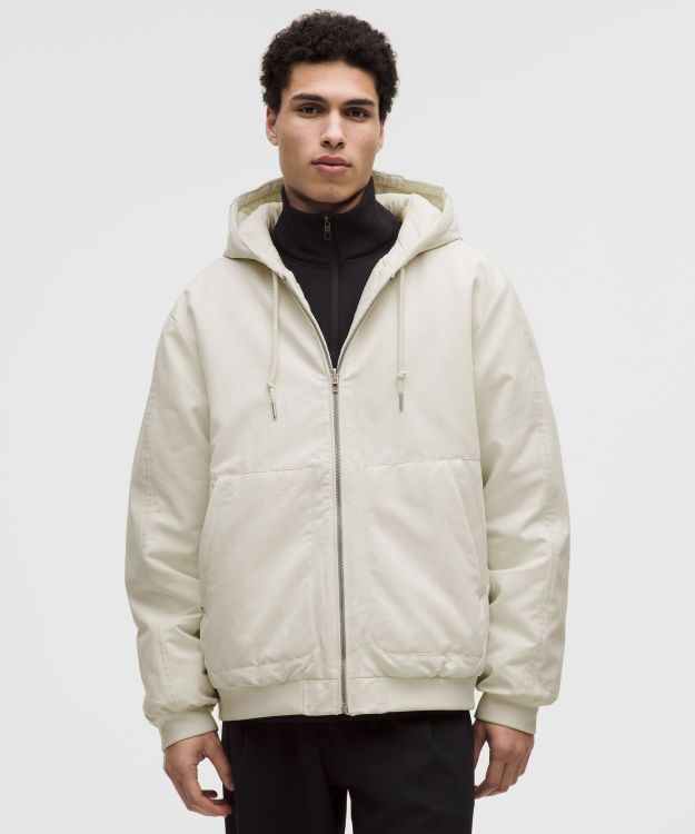 Reversible 男士双面可穿带夹层连帽夹克