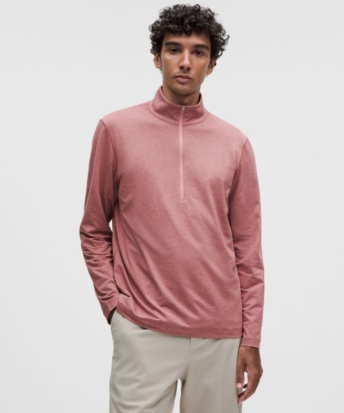 Soft Jersey 男士半拉链针织衫 芯吸