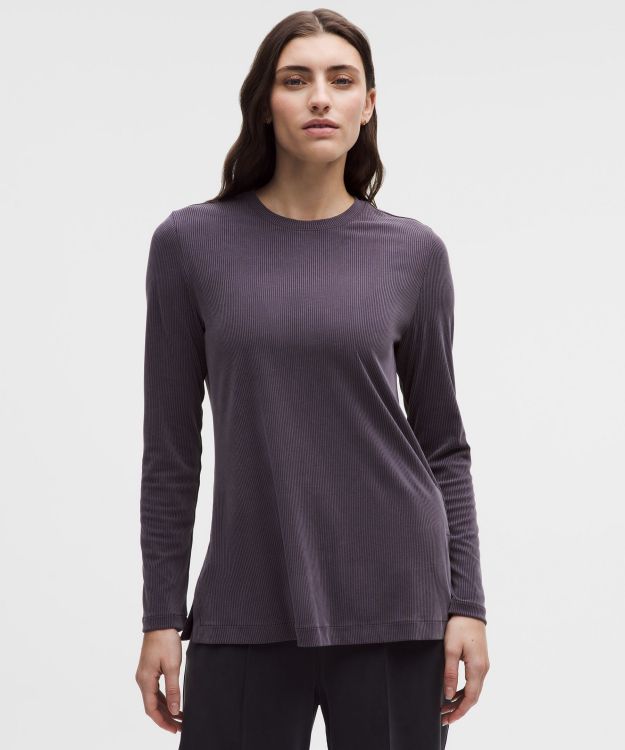 Ribbed Drapey Softstreme 女士罗纹垂坠感长袖上衣