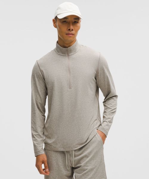 Soft Jersey 男士半拉链针织衫 芯吸