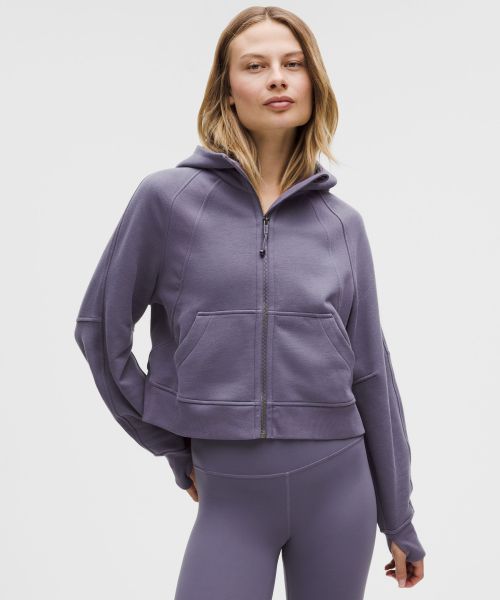 Scuba 女士超宽松款拉链连帽衫 *抓绒