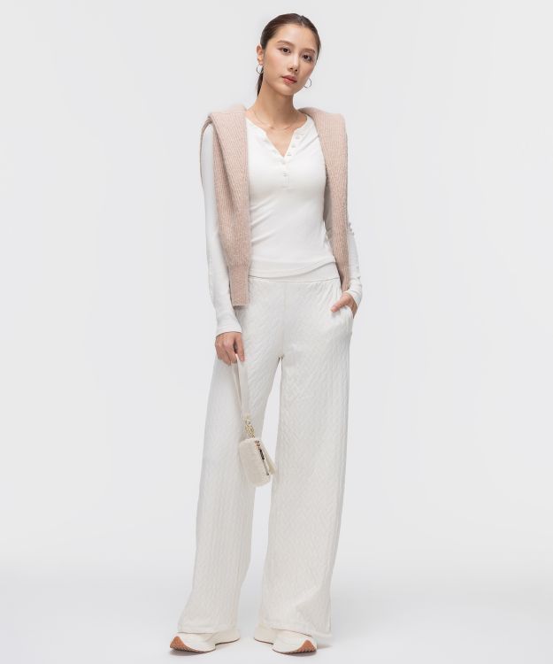 Engineered Warmth 女士运动绞花针织长裤