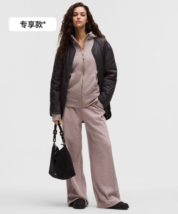 Scuba 女士常规款中腰阔腿裤 *加绒