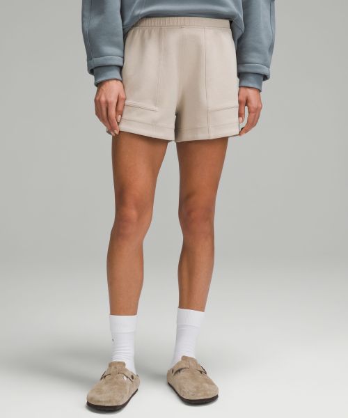 Cotton-Blend 女士棉混纺双面针织中腰短裤 3.5