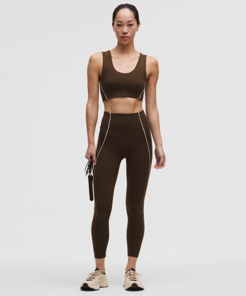 Wunder Train No-Line 女士运动嵌边高腰紧身裤 24