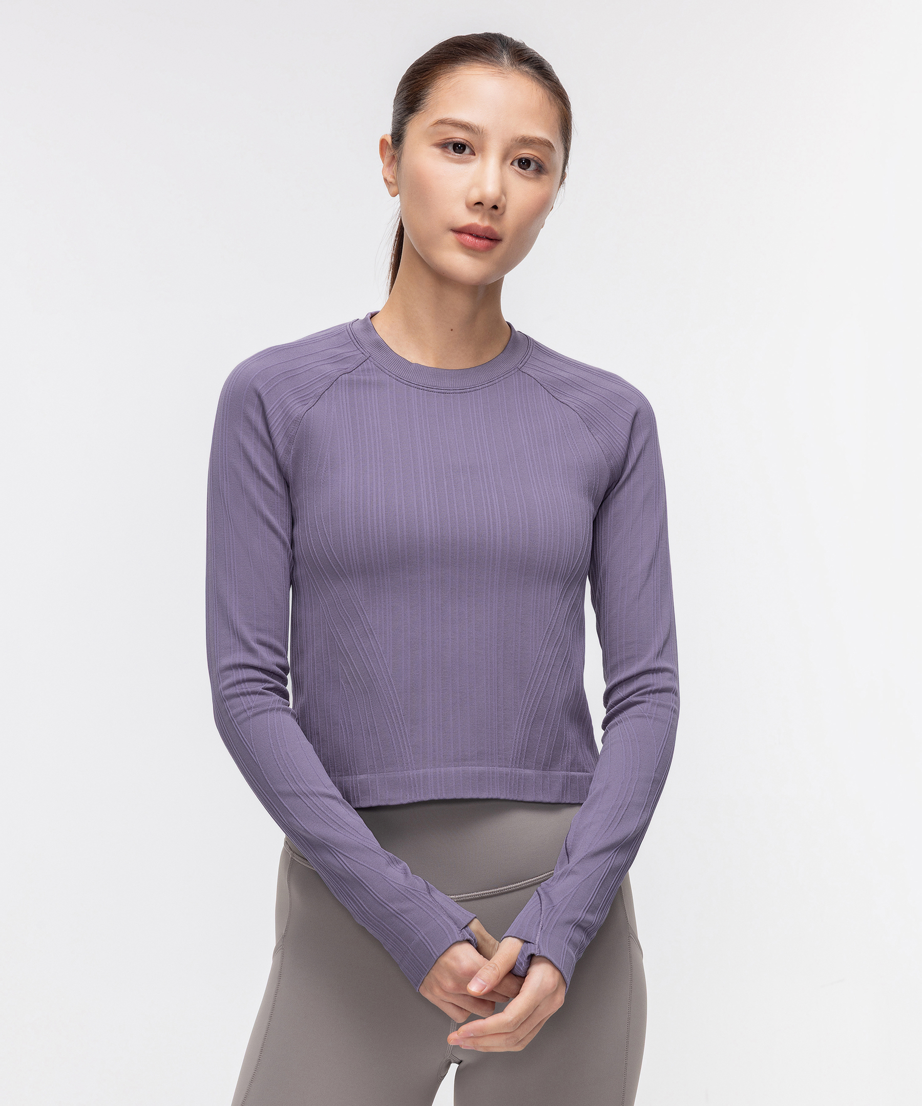 轮廓感杂色罗纹葡萄朦胧紫