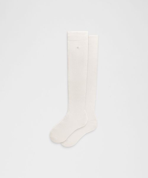 Ribbed 罗纹棉混纺过膝袜