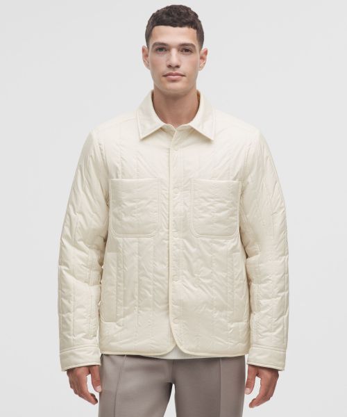 Insulated Quilted 男士绗缝带夹层衬衫式外套