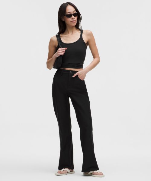 EasyFive 女士五袋款高腰微喇裤