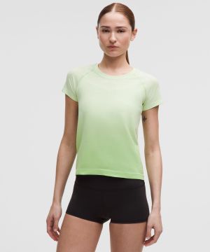 抹茶绿渐变染混色