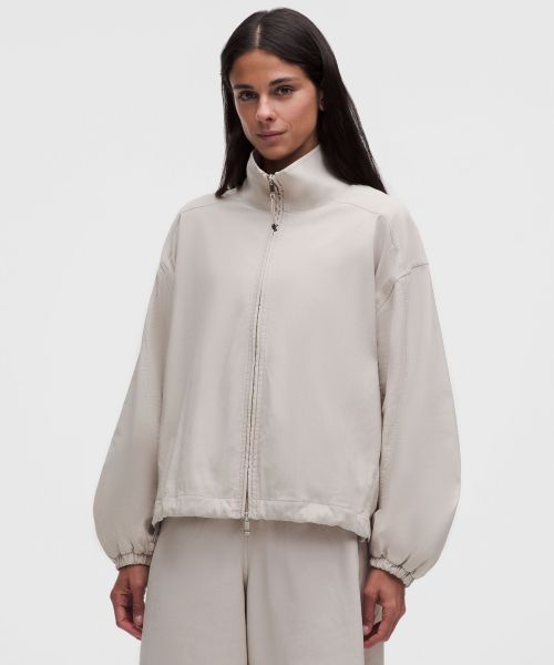 LuluLinen 女士烟囱领夹克