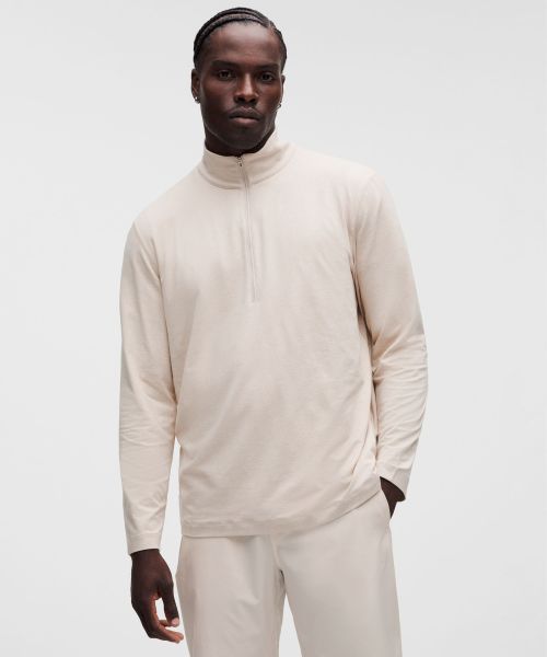 Soft Jersey 男士半拉链针织衫 芯吸