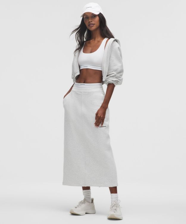 Loungeful 女士高腰中长半身裙 *抓绒