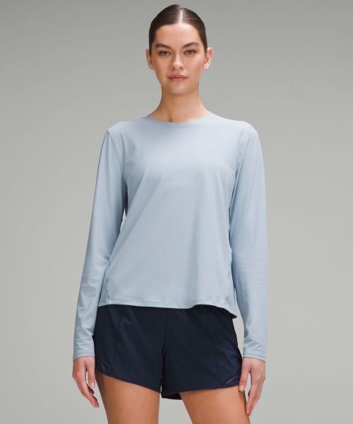 Mesh Panelled 女士跑步网面拼接长袖 T 恤