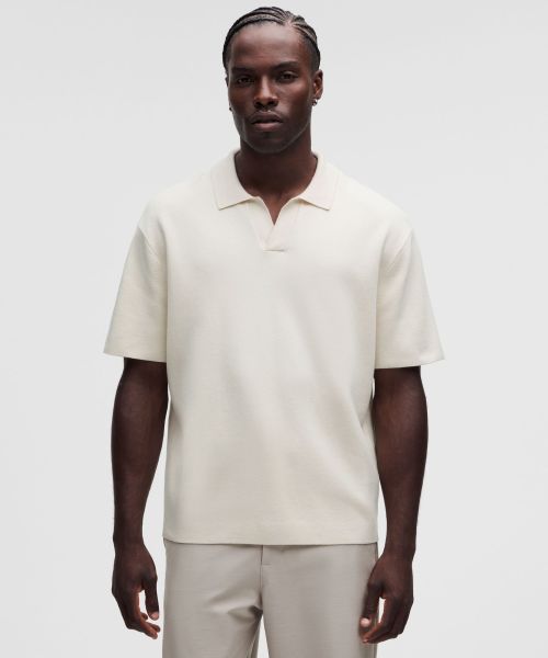 Cotton-Blend男士棉混纺针织短袖休闲Polo衫