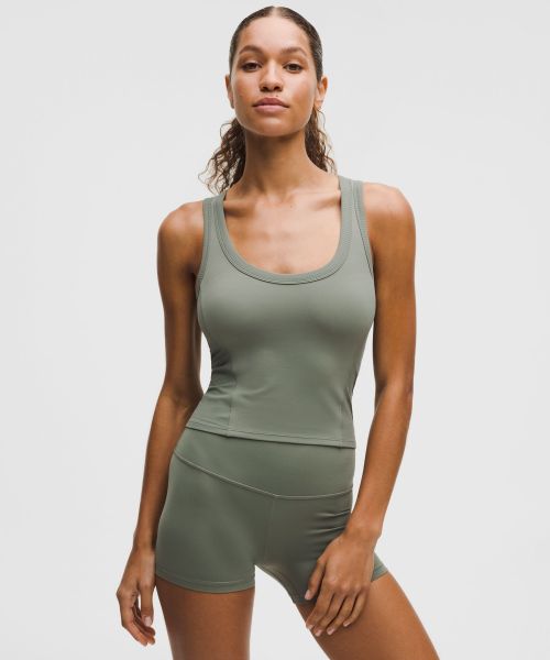 Smooth and Ribbed Nulu 女士低圆领运动背心