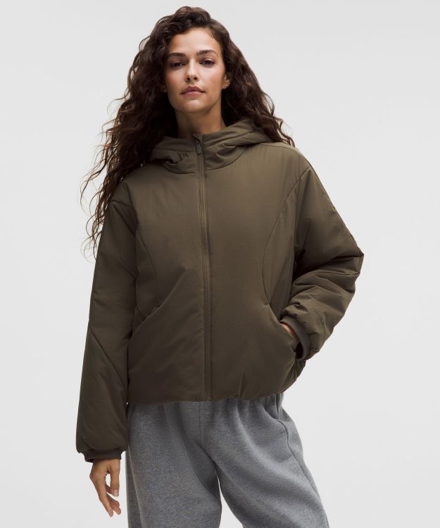 女士带夹层连帽外套