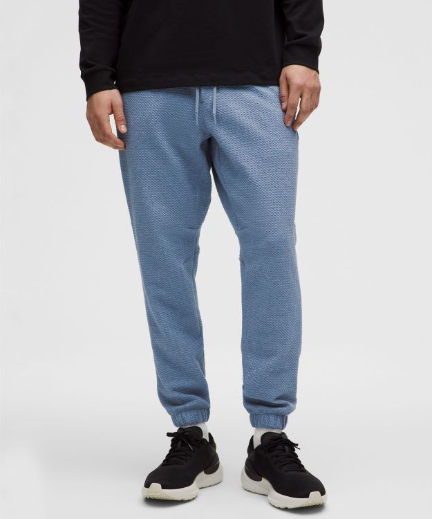 Textured 男士纹理双面针织棉混纺运动裤 *常规款