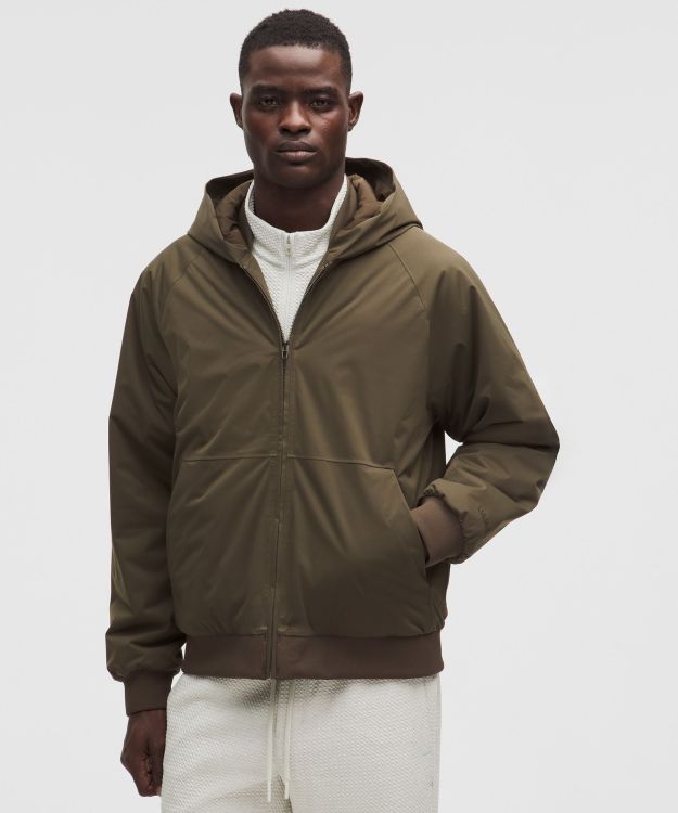 Insulated 男士带夹层连帽夹克