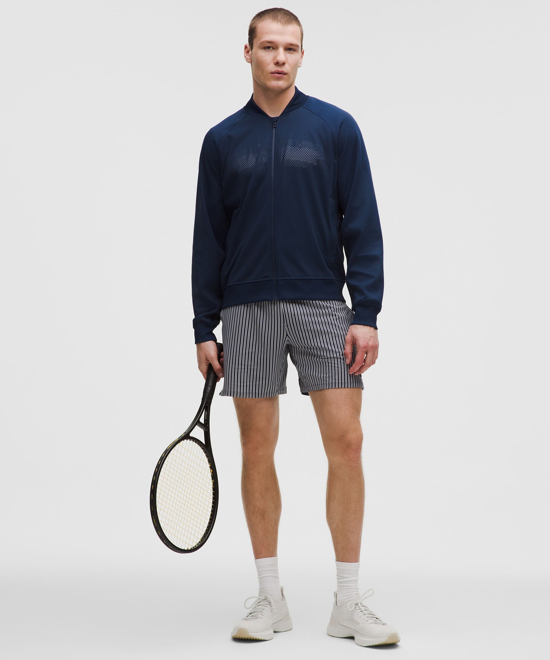 恣意蓝浅象牙白竖条纹