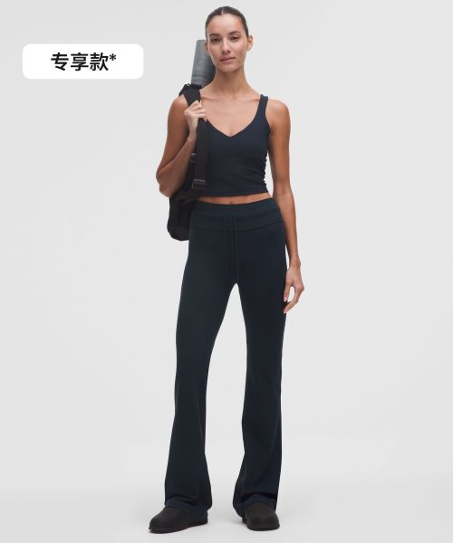 Groove 女士运动带抽绳高腰喇叭裤 *常规款