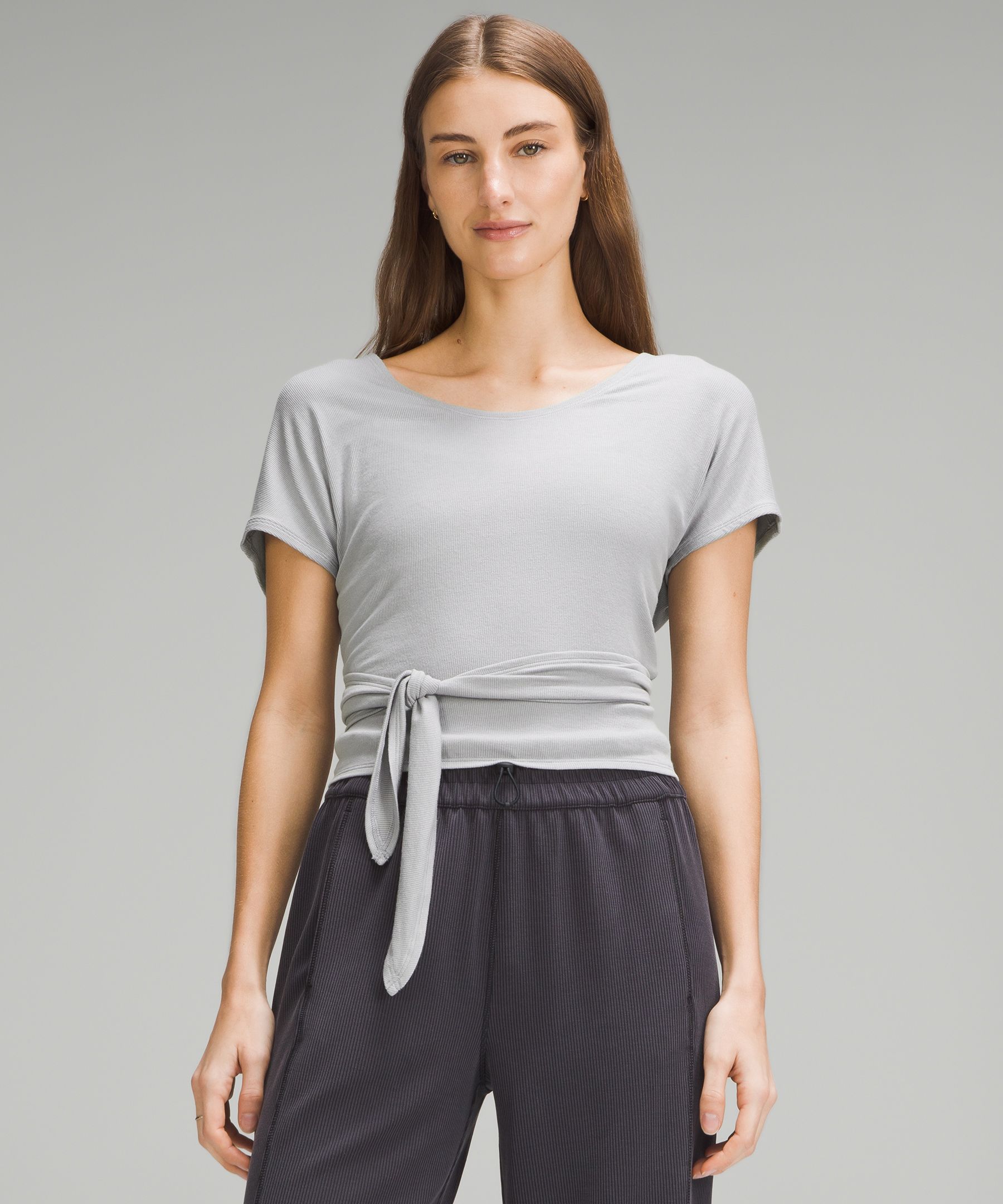 Adjustable Ties 女士可调节系带短袖 T 恤|露露乐蒙中国大陆官网