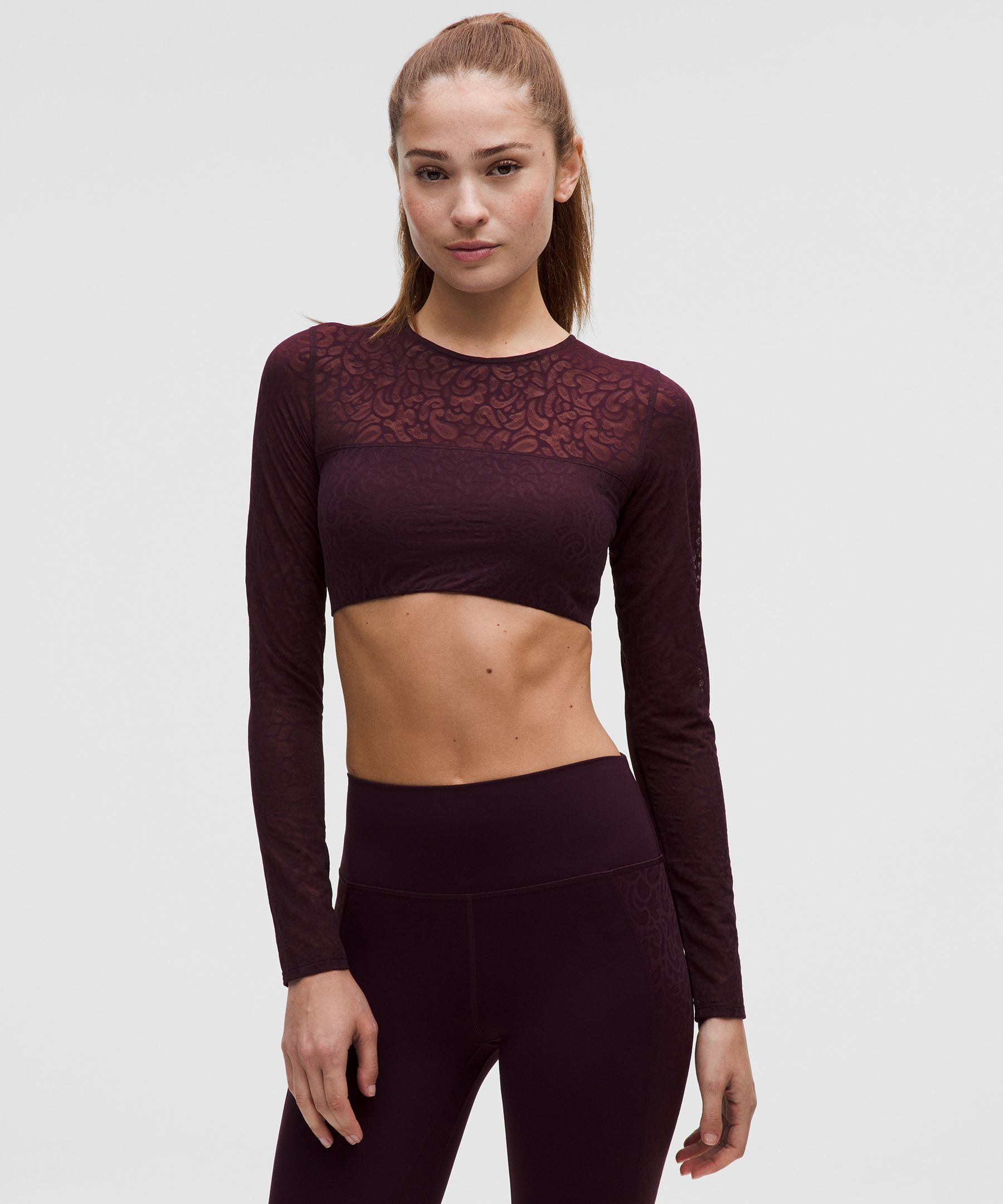 涡纹蕾丝提花乌梅紫