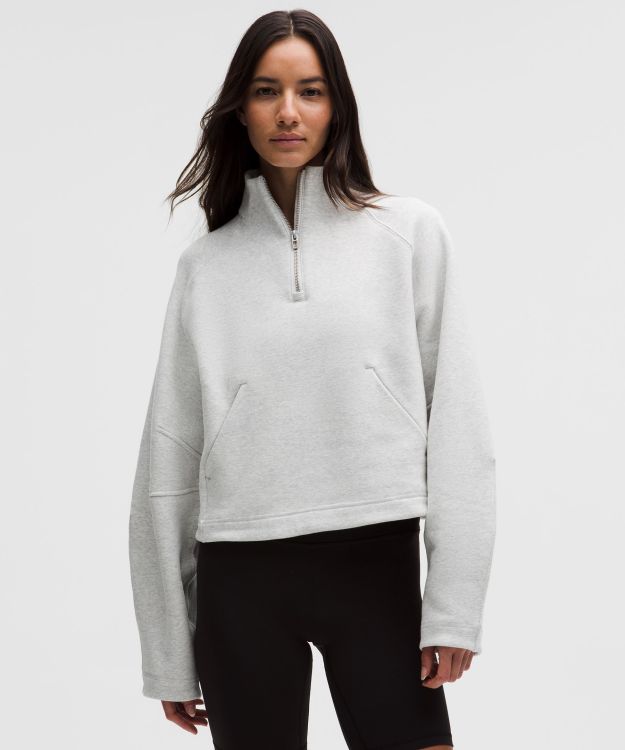 Loungeful 女士半拉链烟囱领卫衣 *抓绒