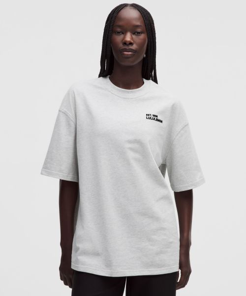 Brushed 女士拉绒高克重棉混纺圆领 T 恤