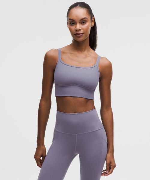 Align™ 女士背部大U领交叉肩带运动内衣 *罗纹