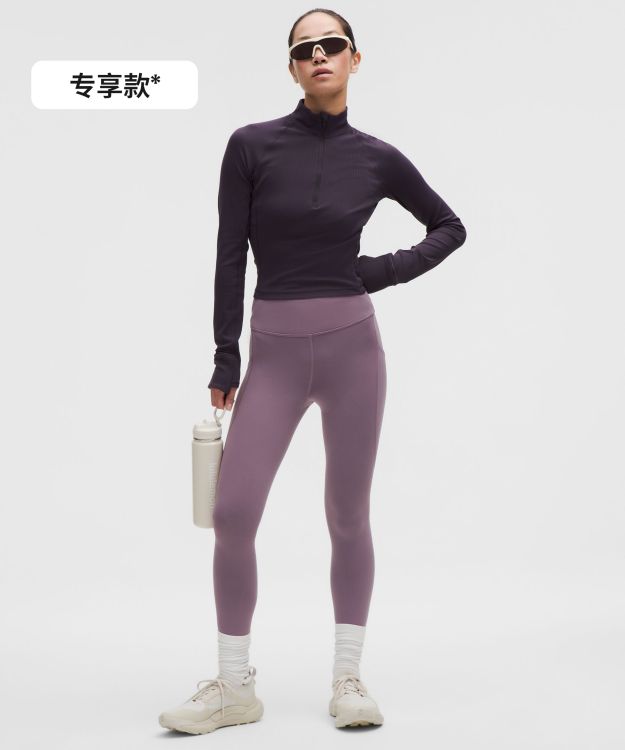 Fast and Free 女士运动高腰拉绒紧身裤 24