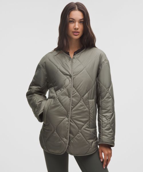 Quilted 女士绗缝带夹层内衬款外套