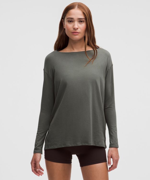 Back In Action 女士棉混纺长袖 T 恤