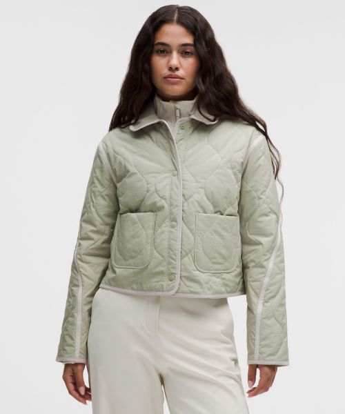 Wave-Quilt 女士波浪绗缝带夹层衬衫式外套