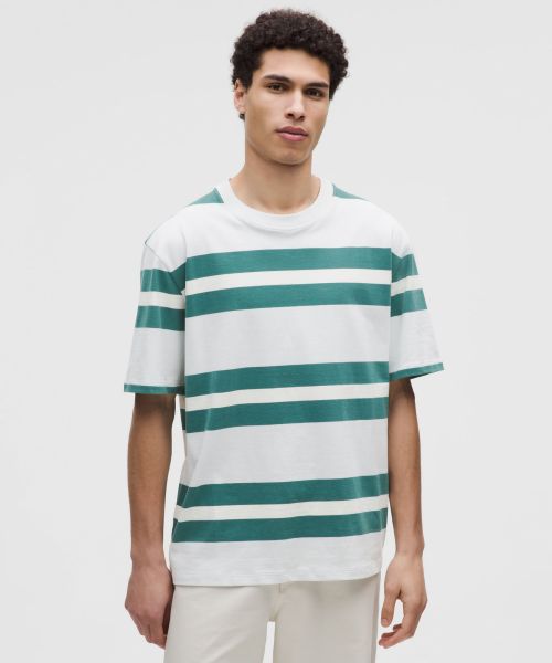 Peached-Cotton 男士棉质平纹针织 T 恤