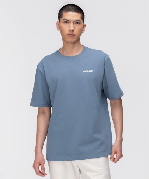 Heavyweight 男士高克重棉质针织 T 恤 *文字徽标