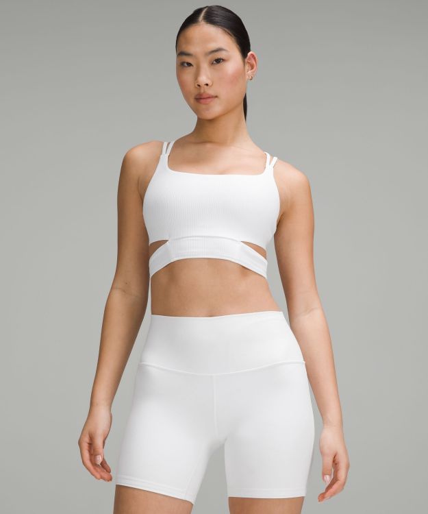 Ribbed Nulu™ 女士罗纹细肩带瑜伽内衣