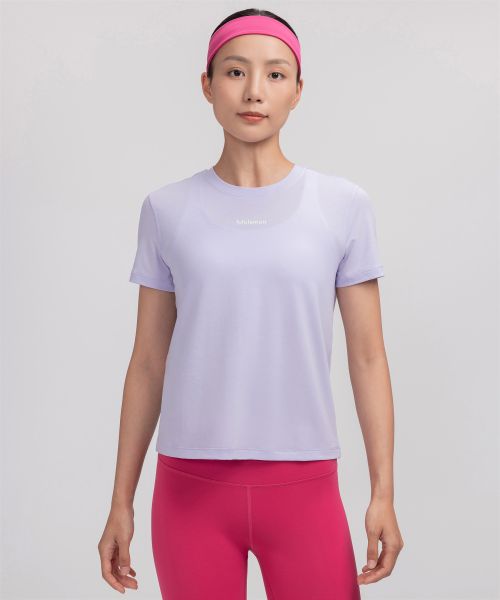 Jersey 女士训练经典剪裁平纹针织短袖 T 恤
