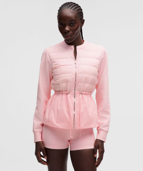 Down-Filled 女士腰部抽绳羽绒夹克