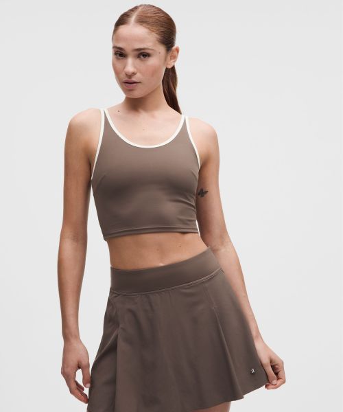 Scoop-Neck 女士网球低圆领后侧开口背心