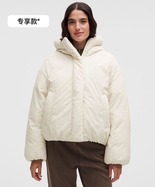 Bubble-Hem 女士蓬松下摆羽绒外套