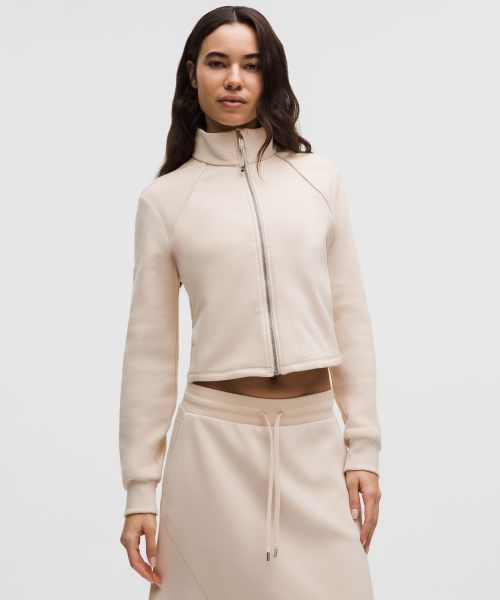 Fleece 女士拉绒烟囱领短款夹克