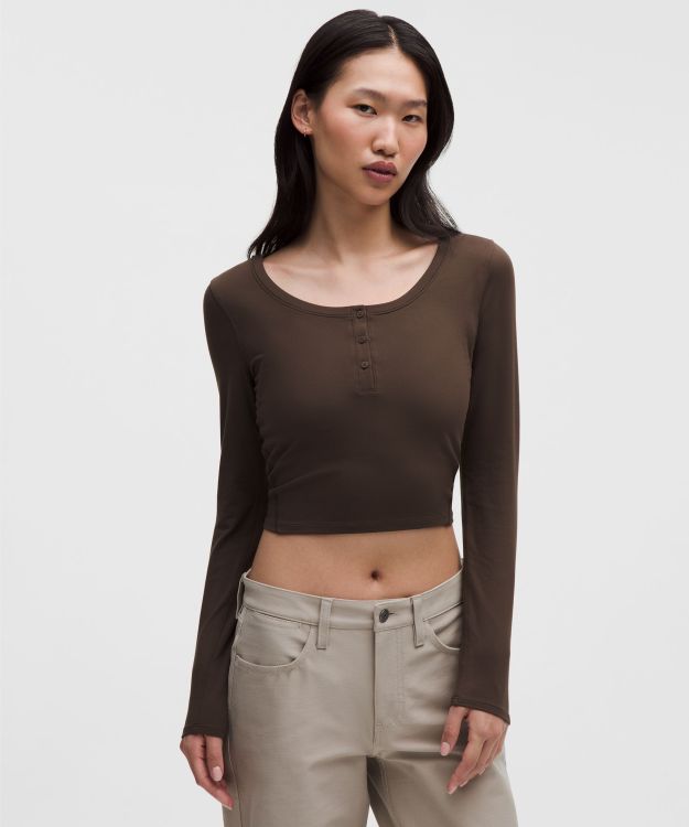 Rulu 女士长袖亨利衫